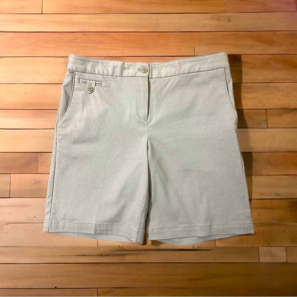 IZOD Mens Gray Classic Golf Shorts Size 8